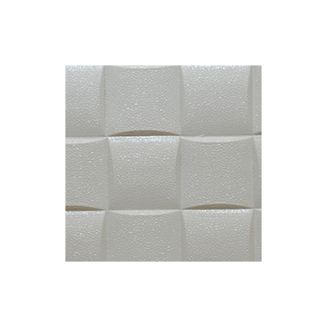 دیوار پوش فومی طرح مربع مشبک سفید 70x70