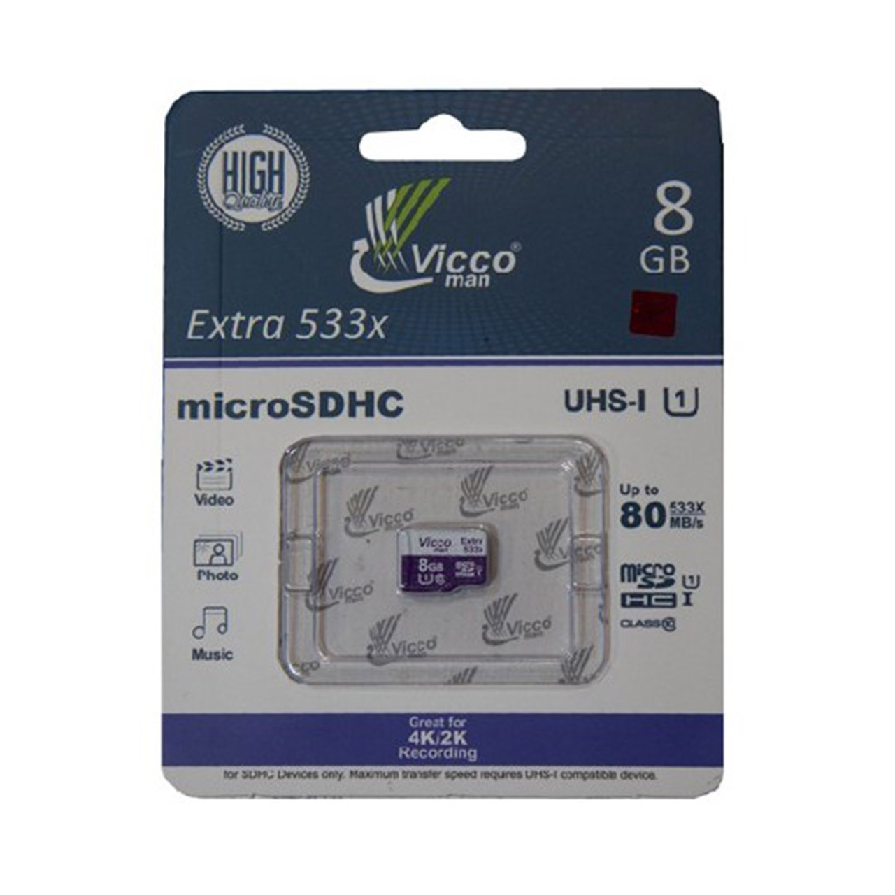 کارت حافظه microSDHC ویکو من مدل Extre 533X ظرفیت 8 گیگابایت