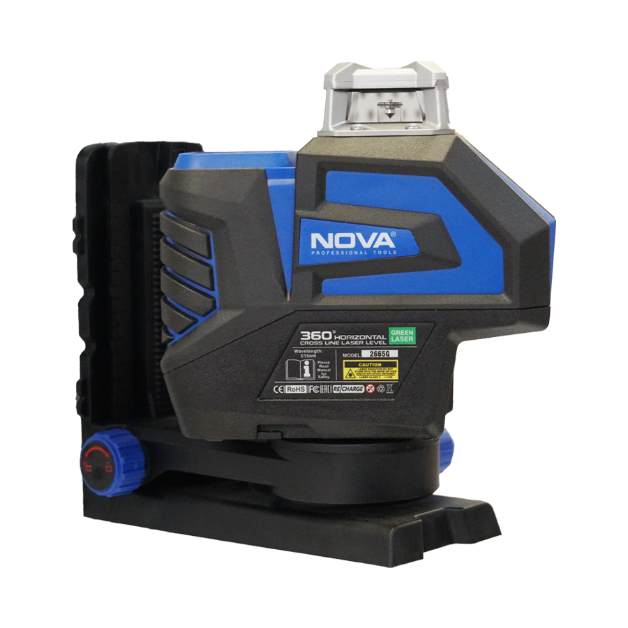 تراز لیزری شارژی 2خط 360 درجه 2667Gبا سه پایه (نووا)