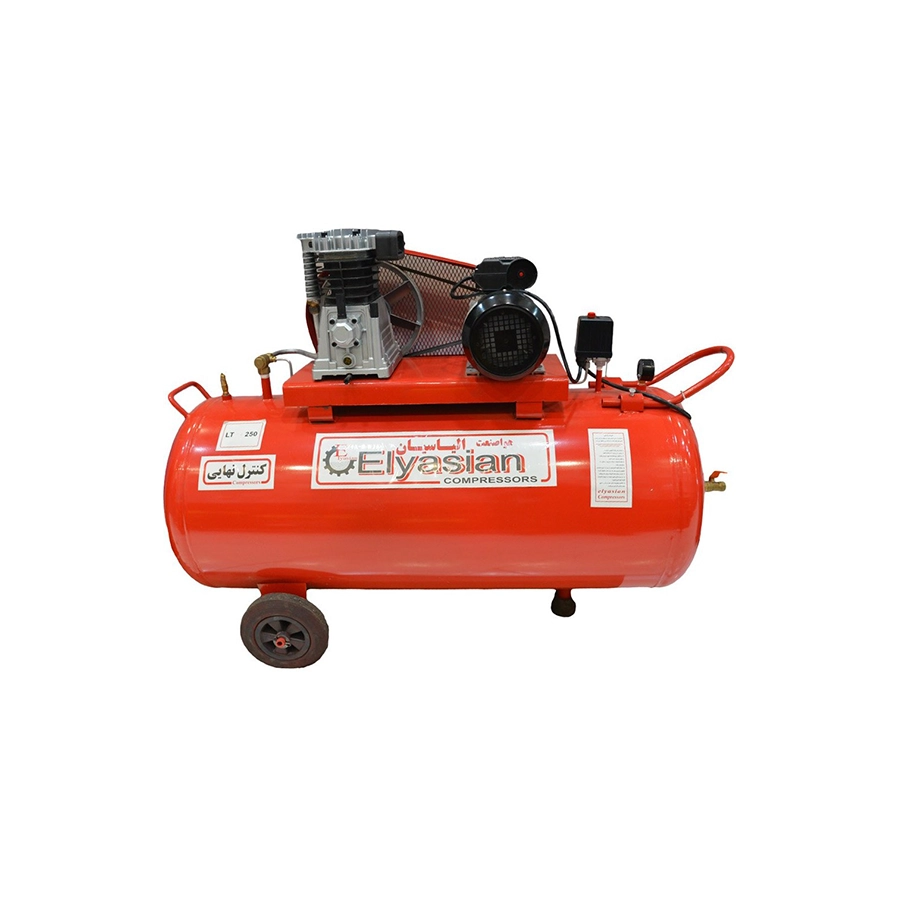 پمپ باد 250 لیتری الیاسیان مدل خوابیده 1.87 KWا