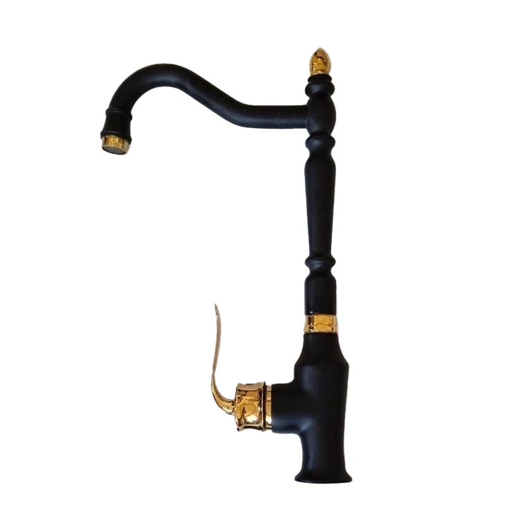 شیر ظرفشویی آیدا مشکی طلایی (فیروزه)