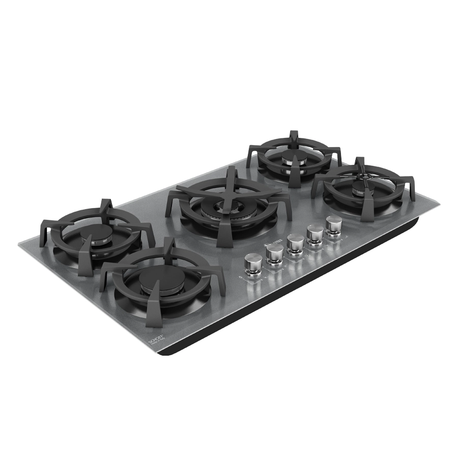 اجاق گاز 5 شعله  DG-567 با شیشه شات طوسی(داتیس) - 2