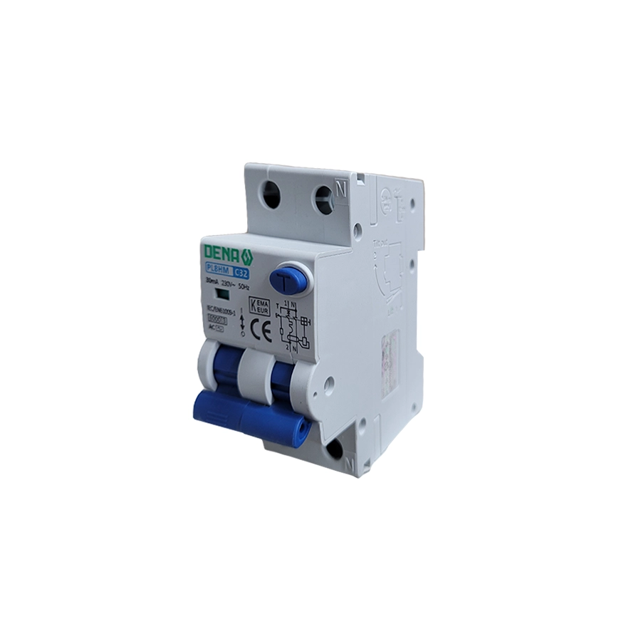 کلید مینیاتوری تک فاز محافظ جان 32 آمپر مگنتیک (RCBO)(DENA)10000A