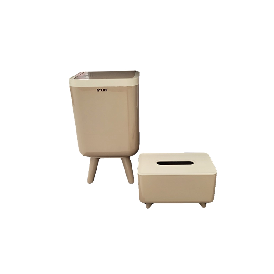دستمال و سطل پایه بلند اکونومی مدل ژیوار کد 205 (اطلس)