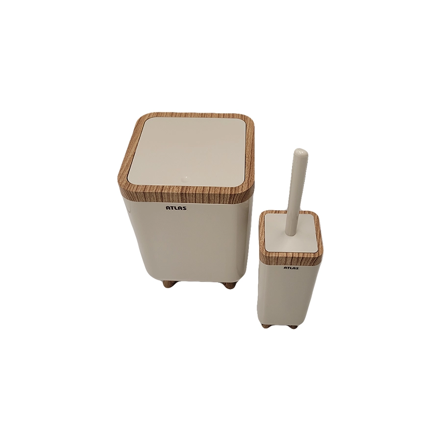 ست 2 تکه مدل ژیوار طرح چوب 222 ( اطلس ) - 2