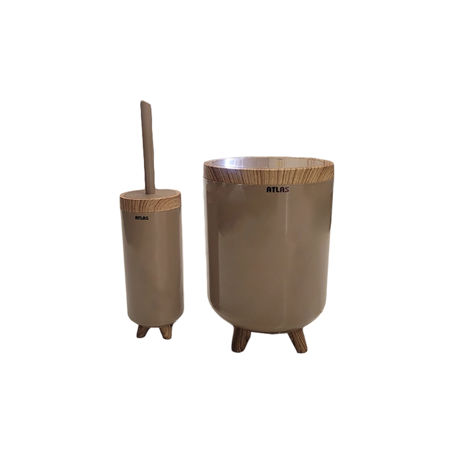 ست 2 تکه مدل سلین طرح چوب 225 (اطلس)
