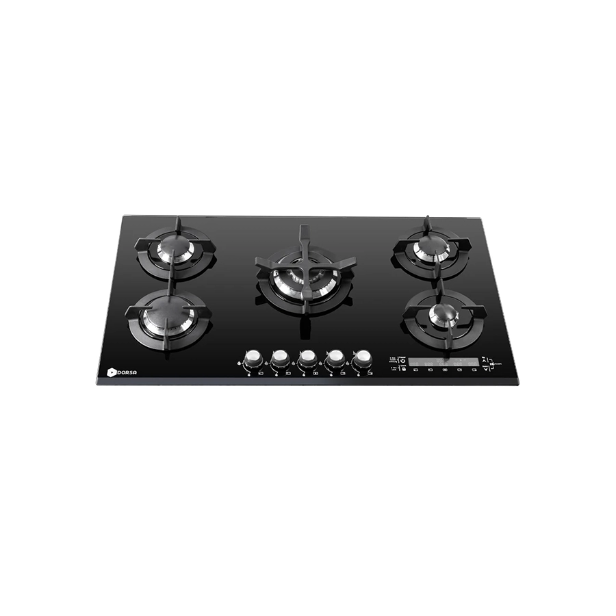 اجاق گاز 5 شعله شیشه ای مشکی DG2113-5M (درسا)