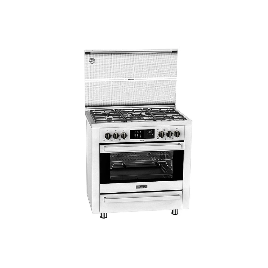 اجاق گاز مبله 5 شعله دیجیتال سفید مدل MX5W آلتون