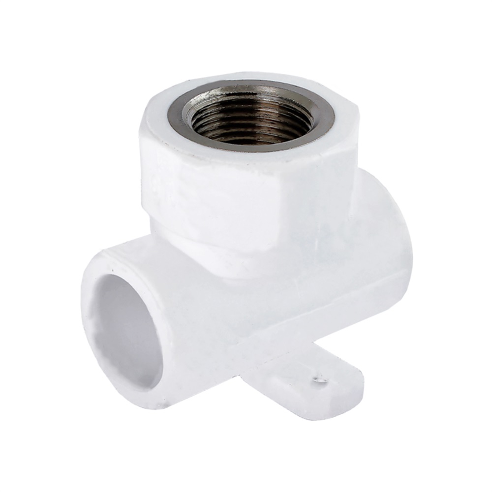 سه راهی بوشن فلزی دیواری سفید 1/2*20 (آذین)