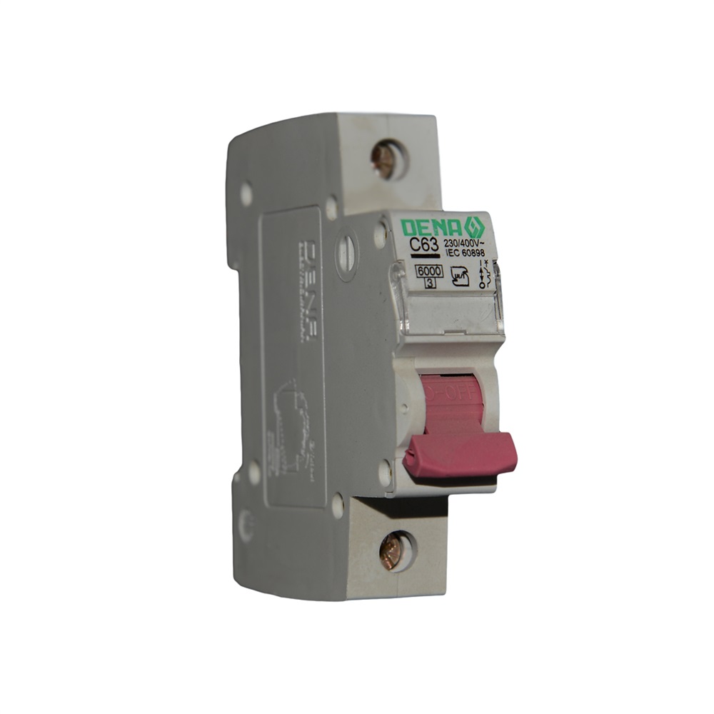 کلید مینیاتوری تک فاز 63 آمپر (DENA)  تیپ C (پنج سال ضمانت تعویض)