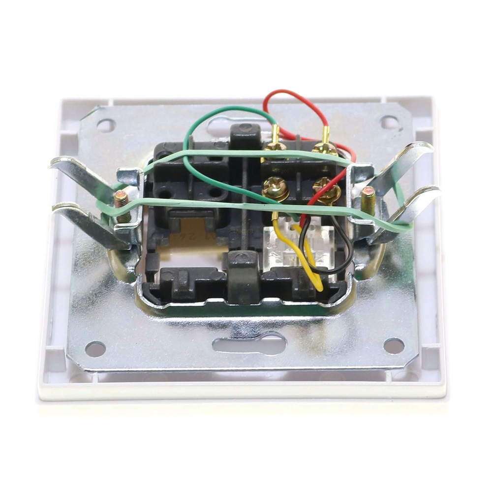 سوکت تلفن تک سوکت دو خط آسا سفید(دلند) - 3