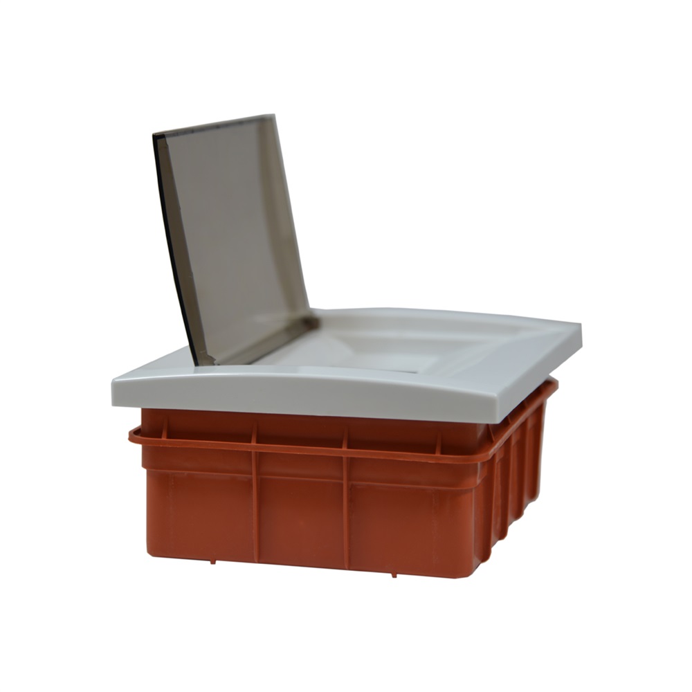 جعبه مینیاتوری روکار 4 تایی دور سفید (ایران الکتریک)(بدون ضمانت) - 2