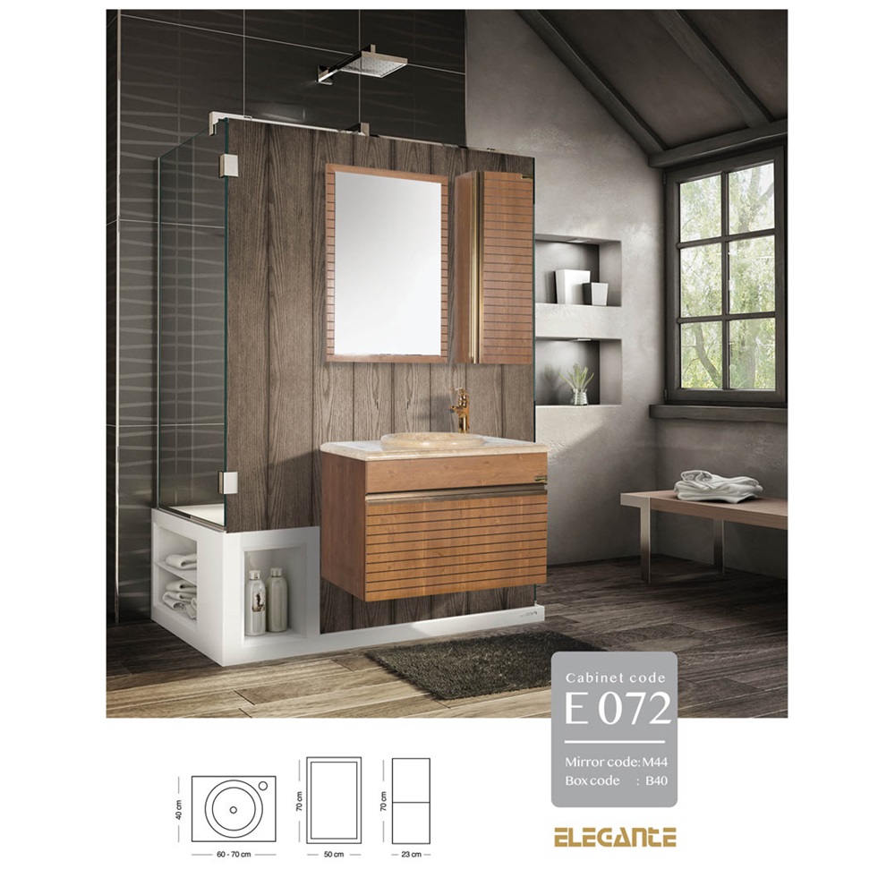 کابینت E072 با رویه سنگی و آینه M44 و باکس B40 (الگانته) - 2