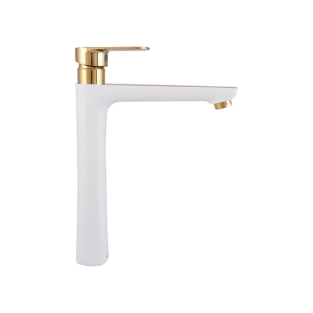 شیر روشویی پایه بلند ماناوا شیری طلایی(کی آی جی)(10 سال ضمانت تعویض)