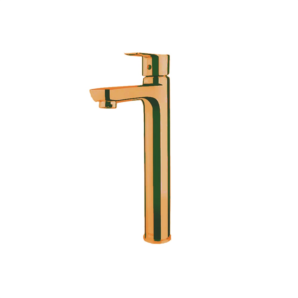 شیر روشویی پایه بلند براون شیری کروم (کی آی جی)(10سال ضمانت تعویض)