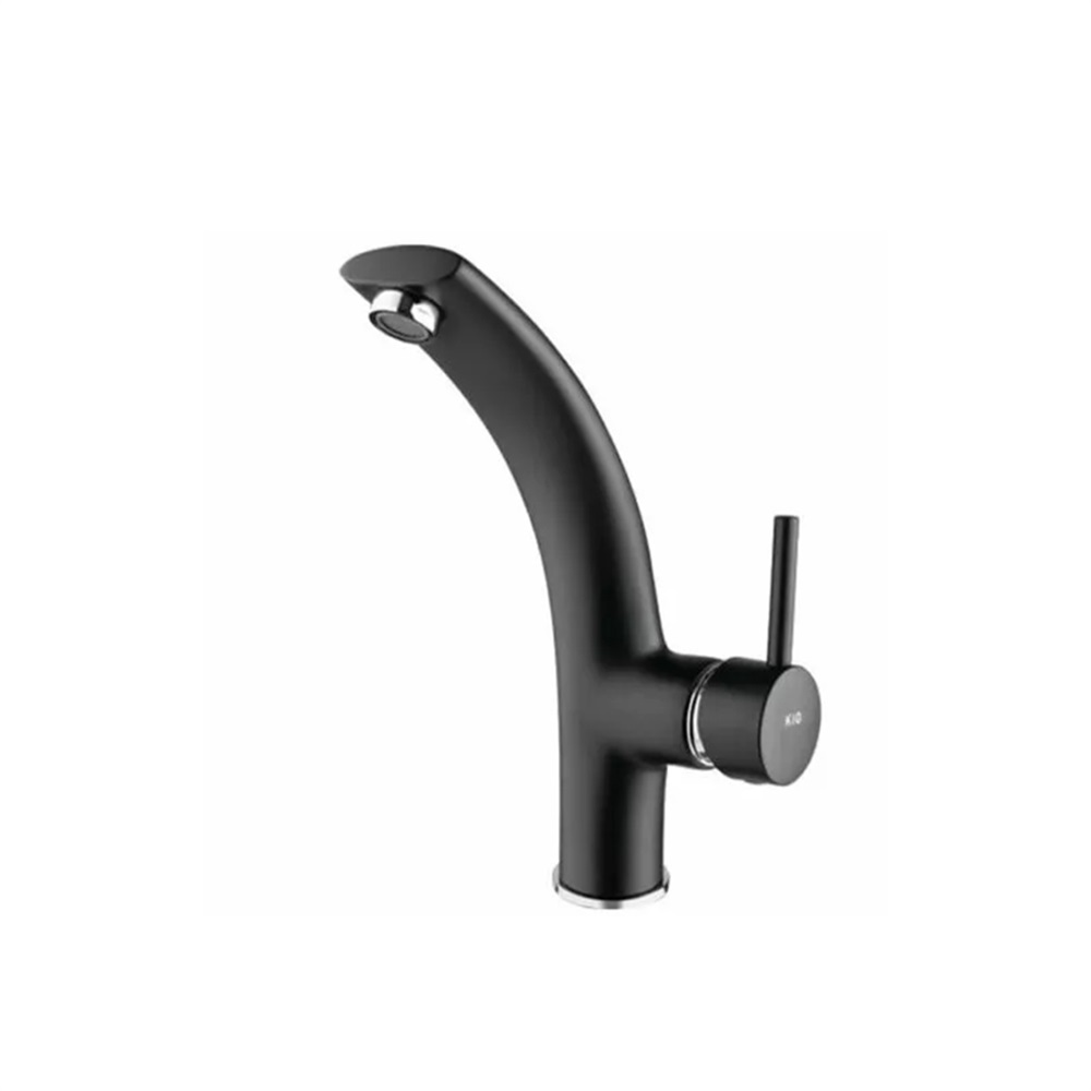 شیر روشویی جسیکا مشکی کروم (کی آی جی)(10سال ضمانت تعویض) - 2