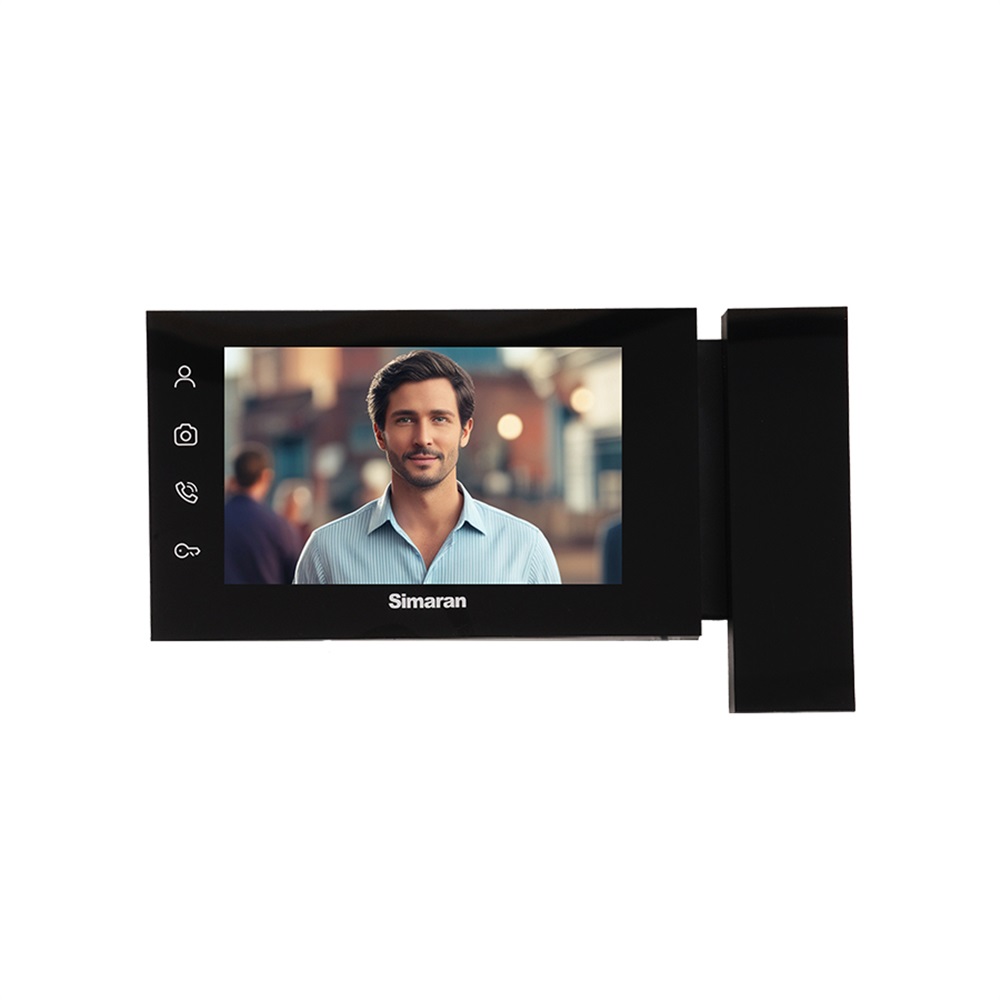 مانیتور رنگی 7 اینچ تاچکی با حافظه مشکی 76 TKM (سیماران)(30 ماه ضمانت تعمیر)