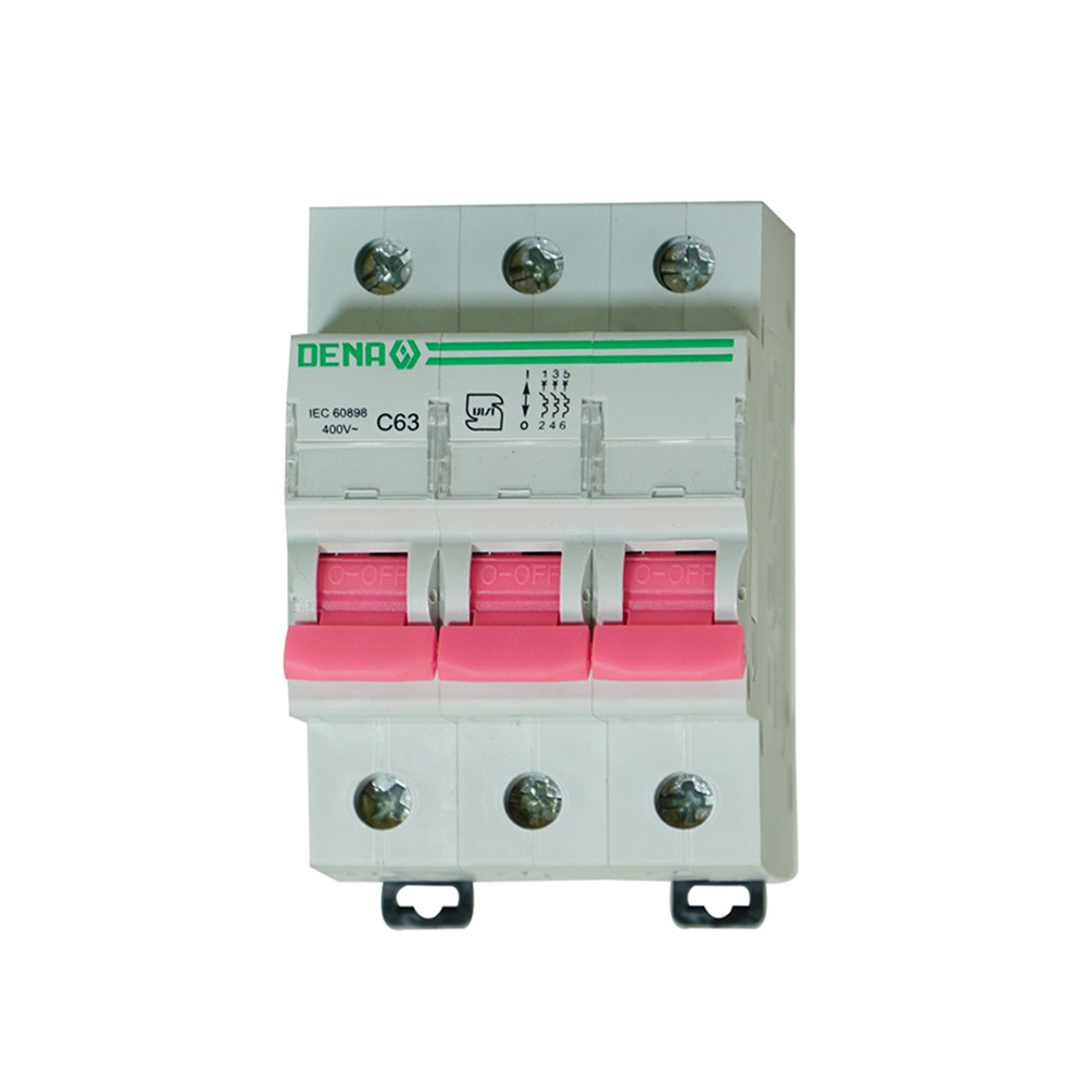 کلید مینیاتوری سه فاز 63 آمپر (DENA)  تیپ C (پنج سال ضمانت تعویض)