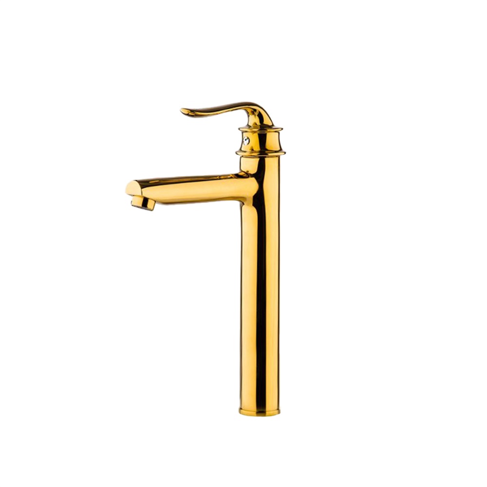 شیر روشویی پایه بلند کوانتوم طلایی(کی آی جی)(10سال ضمانت تعویض)