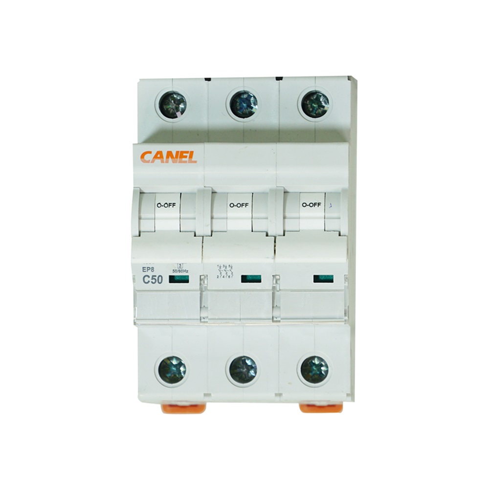 کلید مینیاتوری سه فاز 50 آمپر (canele)  تیپ C (پنج سال گارانتی تعویض)