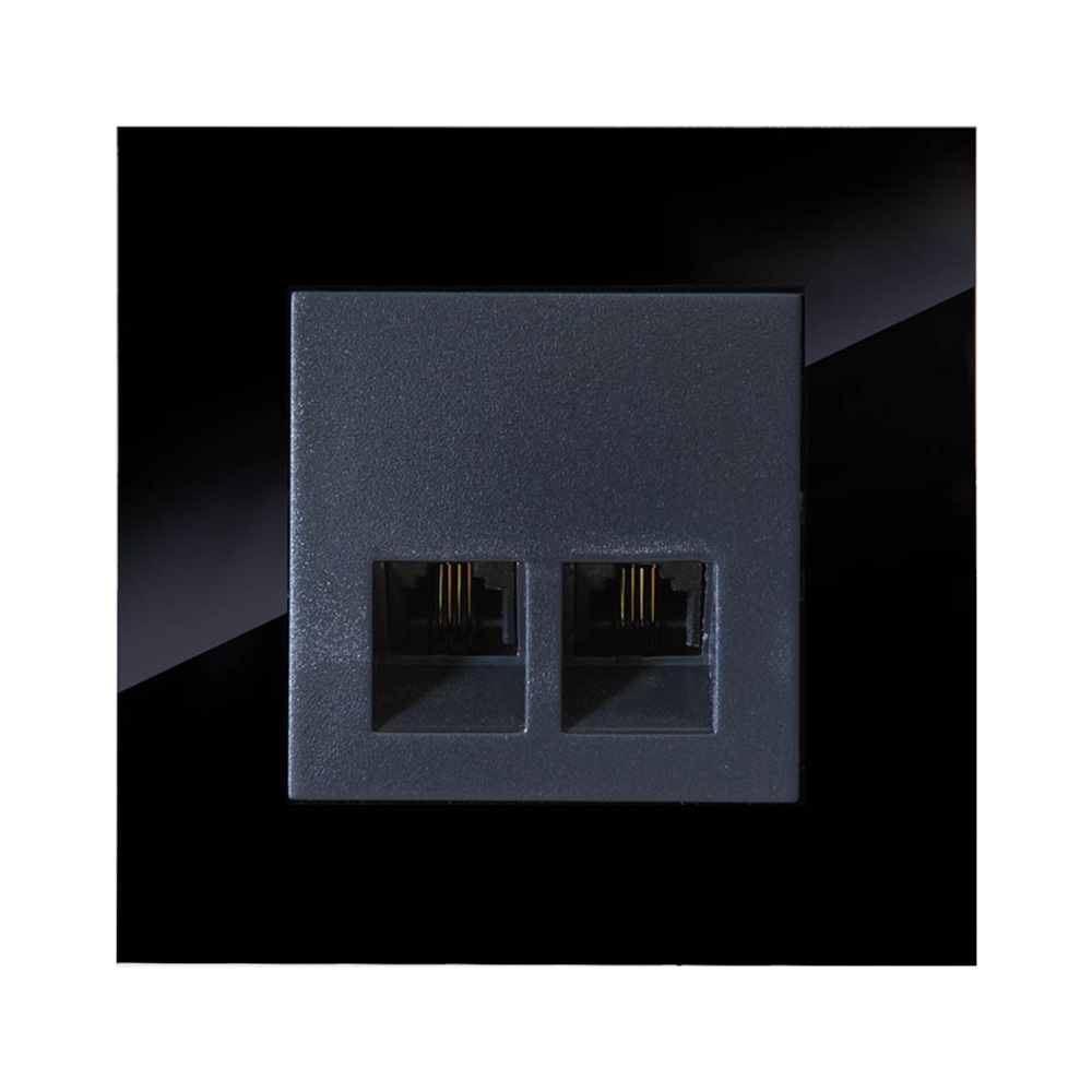 سوکت تلفن دوقلو آسا سفید(دلند)