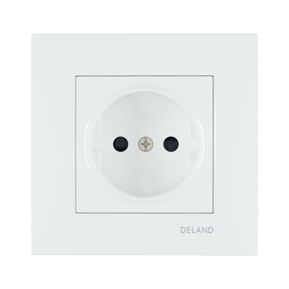 پریز برق محافظ دار آسا سفید(دلند)